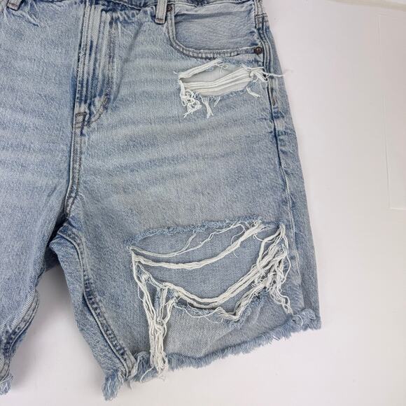 AE American Eagle Women's Low Rise Denim Baggy Skater Shorts Sz 10 - Picture 4 of 9